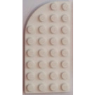 LEGO Weiß Platte 4 x 8 Runden Flügel Gebogen Recht mit Waffle Unterseite