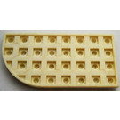 LEGO Wit Plaat 4 x 8 Ronde Vleugel Links met Waffle Onderzijde