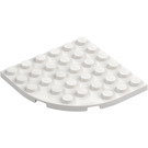 LEGO Blanco Placa 6 x 6 Circular Esquina (6003)