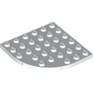 LEGO Weiß Platte 6 x 6 Runden Ecke (6003)
