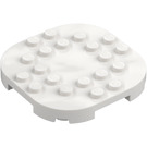 LEGO Wit Plaat 6 x 6 x 0.7 Rond Semicircle (66789)