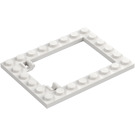 LEGO Bílá Deska 6 x 8 Trap Dveře Rám Zápustné držáky kolíků (92107)