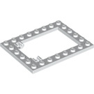 LEGO White Plate 6 x 8 Trap Door Frame Flush Pin Holders (92107)
