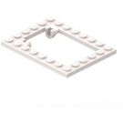 LEGO White Plate 6 x 8 Trap Door Frame Recessed Pin Holders (30041)