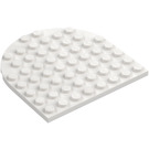 LEGO White Plate 8 x 8 Round Half Circle (41948)