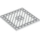 LEGO White Plate 8 x 8 with Grille (No Hole in Center) (4151)