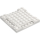 LEGO Biały Płytka 8 x 8 x 0.7 z Cutouts (2628)