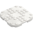 LEGO Weiß Platte 8 x 8 x 0.7 mit Abgerundete Ecken (66790)