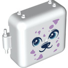 LEGO blanc Play Cube Boîte 3 x 8 avec Charnière avec Chien Affronter (64462 / 72456)
