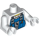 LEGO Wit Power Miners Torso met Blauw Overall Bib (973 / 76382)