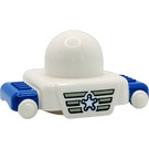 LEGO White Primo Plate 1 x 1 with blue mudguards and car grille with sheriff star