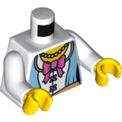 LEGO Bianco Principessa Busto con Grande Rosa Arco (973 / 76382)