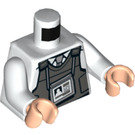 LEGO Weiß Prison Wache Minifigur Torso (973 / 76382)