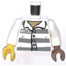 LEGO White Prisoner Minifig Torso (973)