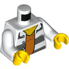 LEGO Wit Prisoner No. 86737 met Oranje Vest (973 / 76382)