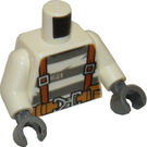 LEGO Blanco Prisionero Torso con Suspenders y Correa (973 / 76382)