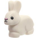 LEGO Blanc lapin avec Rose Nez et Noir Rond Yeux (33026 / 49584)