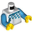 LEGO White Race Buggy Driver Minifig Torso (973 / 76382)