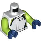 LEGO Wit Race Auto Minifig Torso (973 / 76382)