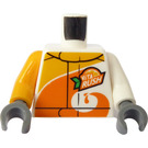 LEGO Wit Racer Minifig Torso (973 / 76382)