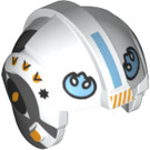 LEGO Wit Rebel Pilot Helm met Blauw Rebel logo en Grijs Sides (30370 / 39141)