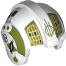 LEGO Weiß Rebel Pilot Helm mit Olive Green (30370 / 33493)