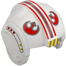 LEGO Bianco Rebel Pilota Casco con Rosso Rebel logo (47215 / 91599)