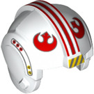 LEGO White Rebel Pilot Helmet with Red Rebel Logo (47215 / 91599)