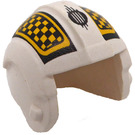 LEGO Weiß Rebel Pilot Helm mit Gelb und Schwarz Checkered Muster (30370)