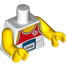 LEGO White Relay Runner Torso (973 / 88585)