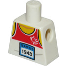 LEGO White Relay Runner Torso without Arms (973)