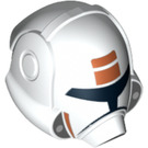 LEGO White Republic Trooper Helmet with Orange Markings (12942)