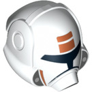 LEGO Wit Republic Trooper Helm met Oranje Markeringen (12942)