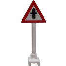 LEGO Hvit Veiskilt Triangel med Road Crossing Sign (649)