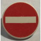 LEGO Wit Roadsign Clip-Aan 2 x 2 Ronde met No Entry Sign (30261)