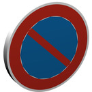 LEGO Wit Roadsign Clip-aan 2 x 2 Rond met No Parking (30261 / 45666)