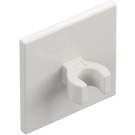 LEGO Blanc Roadsign Clip-sur 2 x 2 Carré avec clip 'O' ouvert (15210 / 65673)