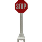 LEGO Blanc Roadsign Octagonal avec Stop Sign (7696)