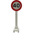 LEGO Roadsign Round with '40' Speed Limit