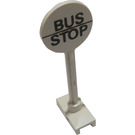 LEGO Blanco Roadsign Circular con BUS STOP