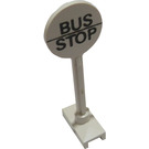 LEGO Wit Roadsign Ronde met BUS STOP