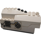 LEGO Wit Raket Motor met Wit Battery Doos Cover met Fan, Piping en Vent Sticker
