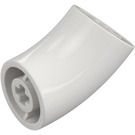 LEGO White Round Brick with Elbow (Shorter) (1986 / 65473)