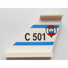 LEGO White Rudder 1 x 3 x 4 with 'C 501' Left (2340)