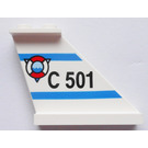 LEGO White Rudder 1 x 3 x 4 with 'C 501' Right (2340)