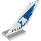 LEGO Blanc Aileron 2 x 4 x 6 avec 'Police' et Eagle (6239 / 43218)