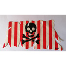 LEGO White Sail 11 x 12 Tattered with Skull and Crossbones