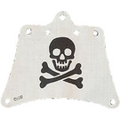 LEGO White Sail 12 x 10 with Skull and Crossbones