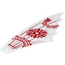 LEGO Weiß Segel 25 x 8 mit rot Drachen Schwanz (58004)