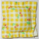 LEGO White Scala Cloth Pillow Small with Checks and Cherries
